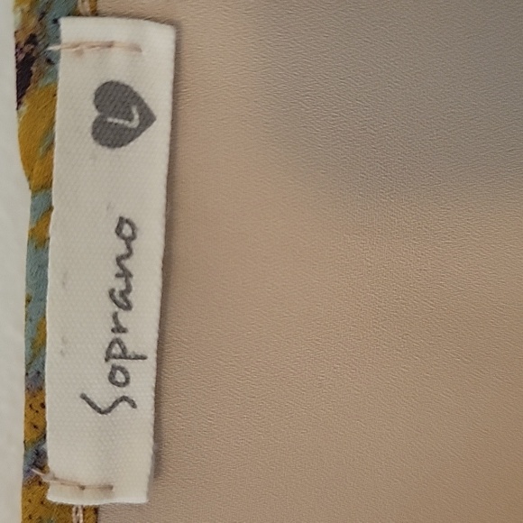 Soprano Sleeveless Print Blouse, Size Large - Picture 4 of 6